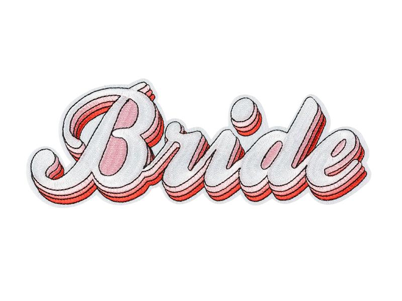 Aufbügelbild Bride, Mix, 22x8cm - FeierGlanz
